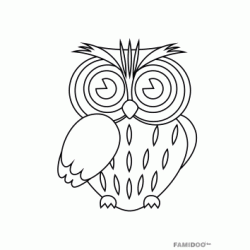 Hello Owl coloring