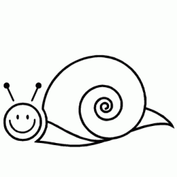 Little smiling snail coloring