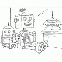 Toy robot coloring