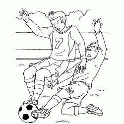 Soccer match coloring