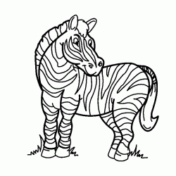 Smiling Zebra coloring