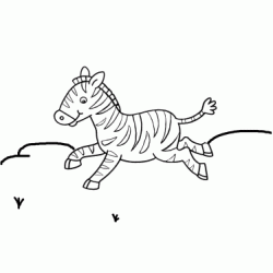 Galloping Zebra coloring