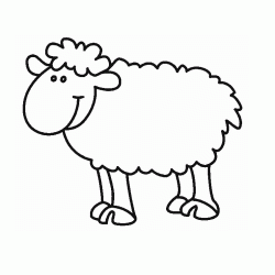 Smiling Sheep coloring