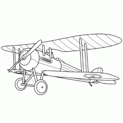 Bi-plane aircraft coloring