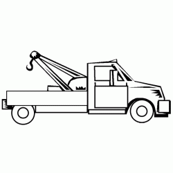 Towing truck coloring