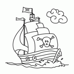 Pirate ship coloring