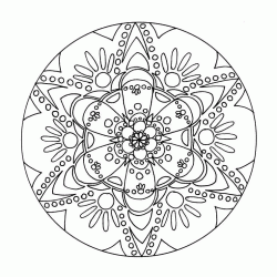 Mandala flower coloring