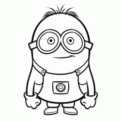 Cute minion coloring