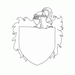Coat of arms of a knight coloring