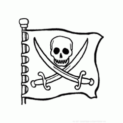 Pirate flag coloring