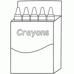 Box of wax crayons coloring