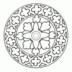 Four Leaf Mandala coloring