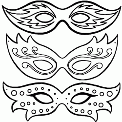 Carnival Masks coloring