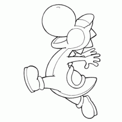 Happy Yoshi coloring