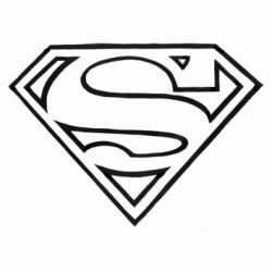 Superman logo coloring