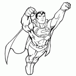 Fly, Superman! coloring