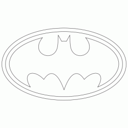 Batman logo coloring