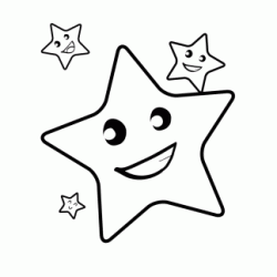 Smiling stars coloring