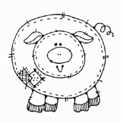 Patchwork Pig coloring