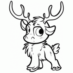 Sven, the baby reindeer coloring