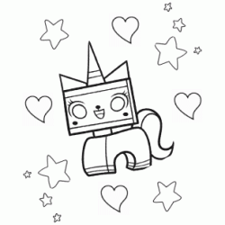 Unikitty, the Lego unicorn coloring