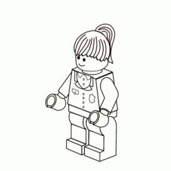 Lego policewoman coloring