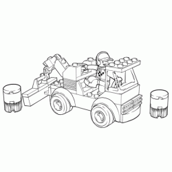 Lego truck coloring