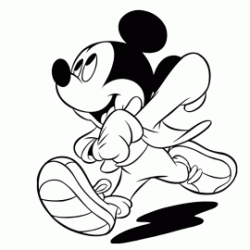 Mickey is late coloring