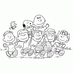Snoopy and the Peanuts coloring
