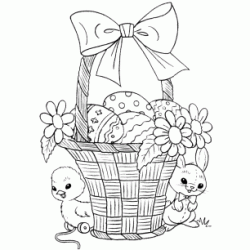 Basket of eggs coloring