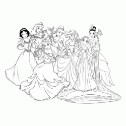 Disney Princesses coloring