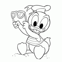 Baby Donald coloring