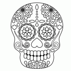 Mexican skeleton coloring