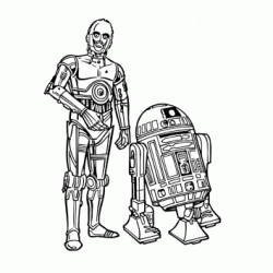 C3PO and R2D2 coloring