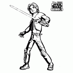 Star Wars Rebel - Ezra coloring