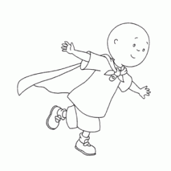 Caillou Super Hero coloring