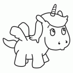Little unicorn coloring