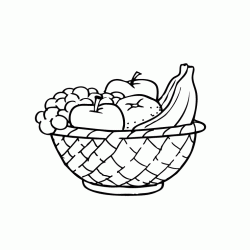 Fruit basket coloring