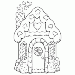 Gingerbread house coloring