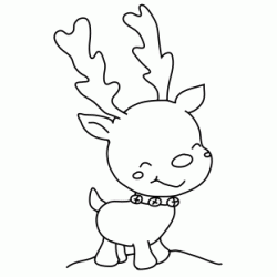 Santa's reindeer coloring