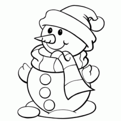 Ball the snowman coloring