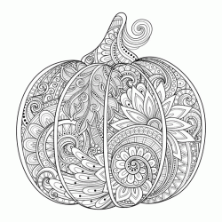 Pumpkin doodle - Mandala coloring