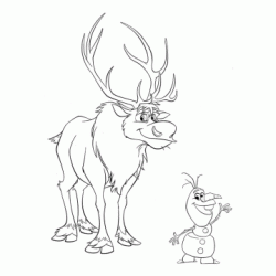 Olaf and Sven coloring