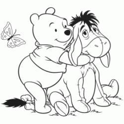 Winnie and Eeyore coloring