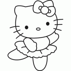 Hello Kitty dance coloring
