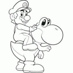 Mario and Yoshi coloring