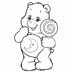 Care bears with a pacifier coloring