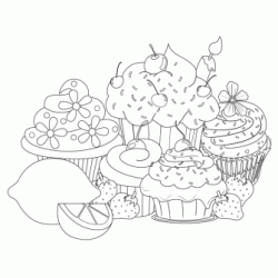 Cupcakes coloring