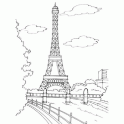 Walk in Paris coloring