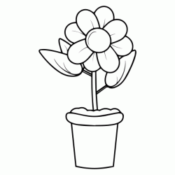 Flower pot coloring